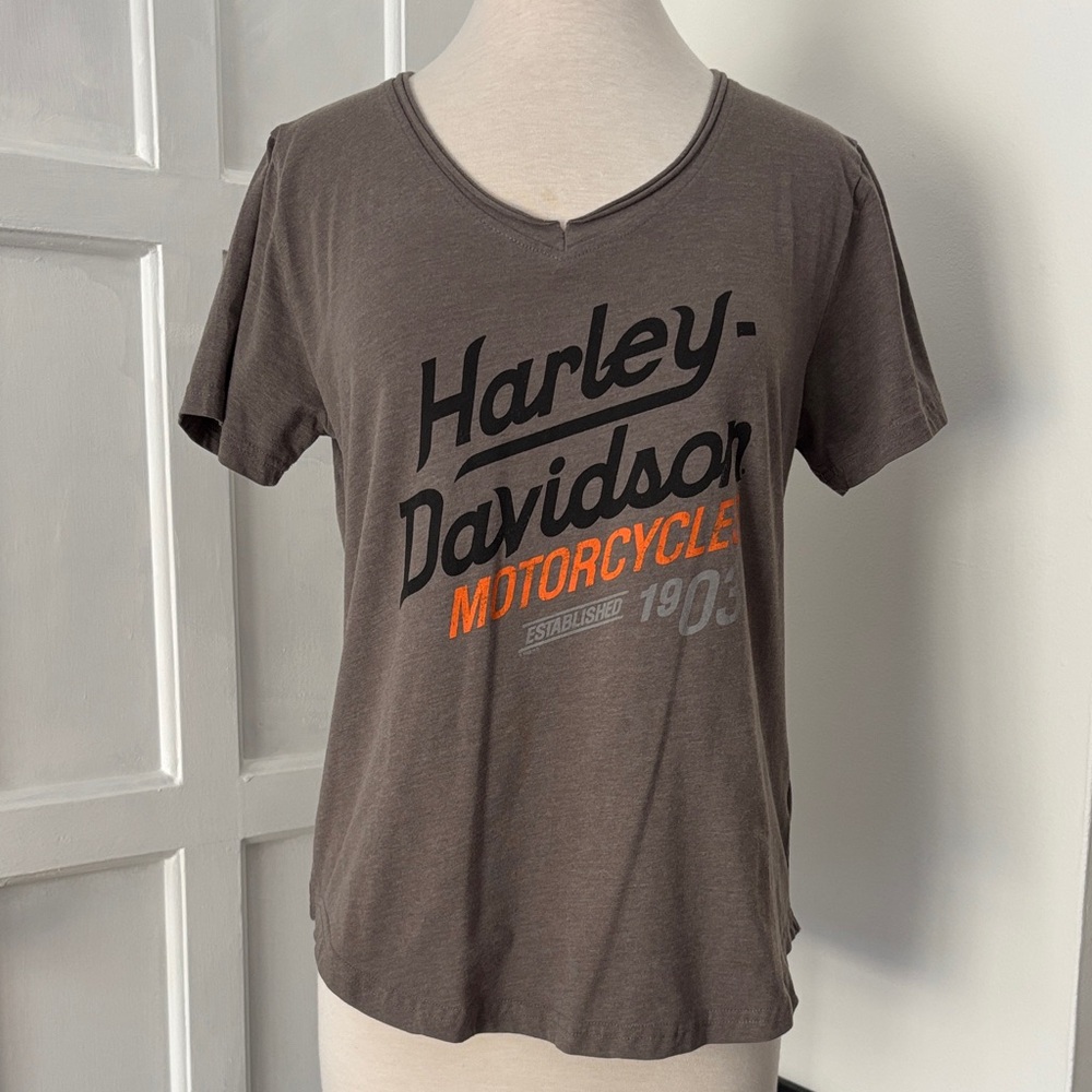 Harley-Davidson Tee with Orange Logo, Indianapolis
